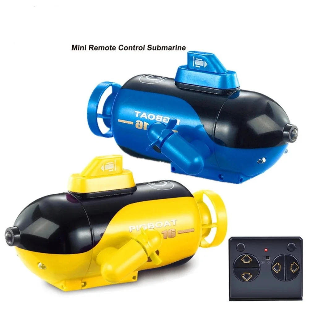 Remote-Controlled Submarine 4CH Mini Sub Marine Forward/Backward/Left/Right Turn Suitable For Fish Tanks And Bathtubs