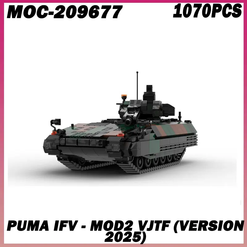 

1070 шт. MOC- 209677 PUMA IFV - MOD2 VJTF (Версия 2025) IFV Вооруженный транспортный автомобиль MOC Технология Строительные блоки Кирпичи Игрушки