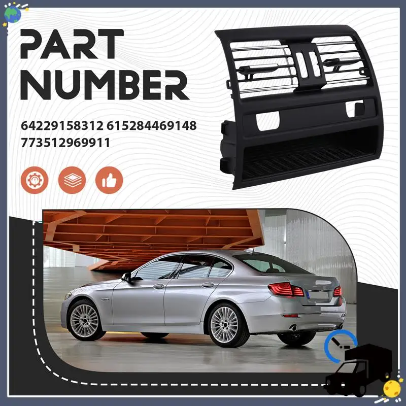 ยาวนานคอนโซลกลางด้านหลัง Air Vent เครื่องปรับอากาศ Vent รถด้านหลัง Air Vent A/C สําหรับ BMW 5 Series F10 F11 64229158312 6152