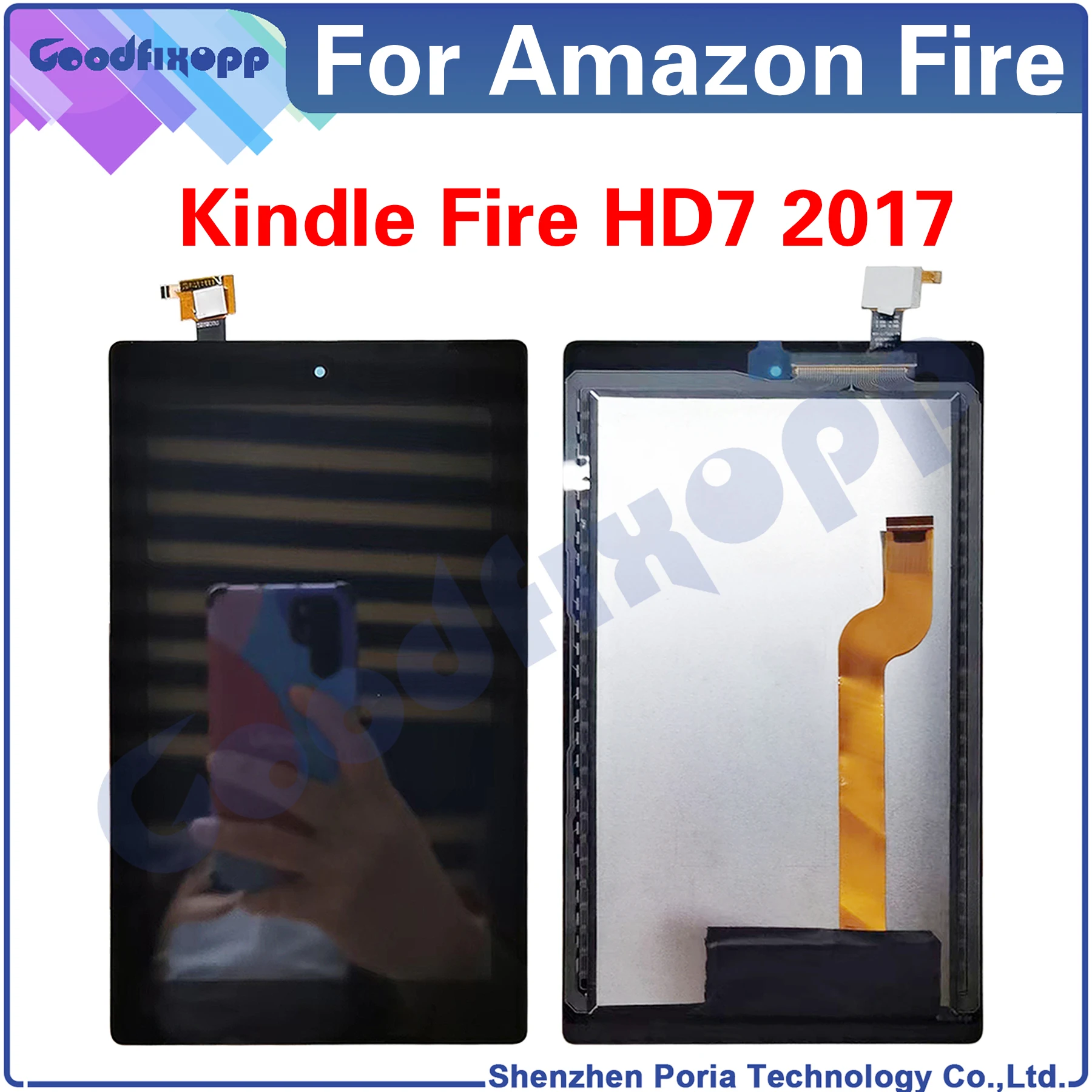 

For Ama Zon Kindle Fire 7th Gen HD7 2017 HD 7 2017 LCD Display Touch Screen Digitizer Assembly Repair Parts Replacement