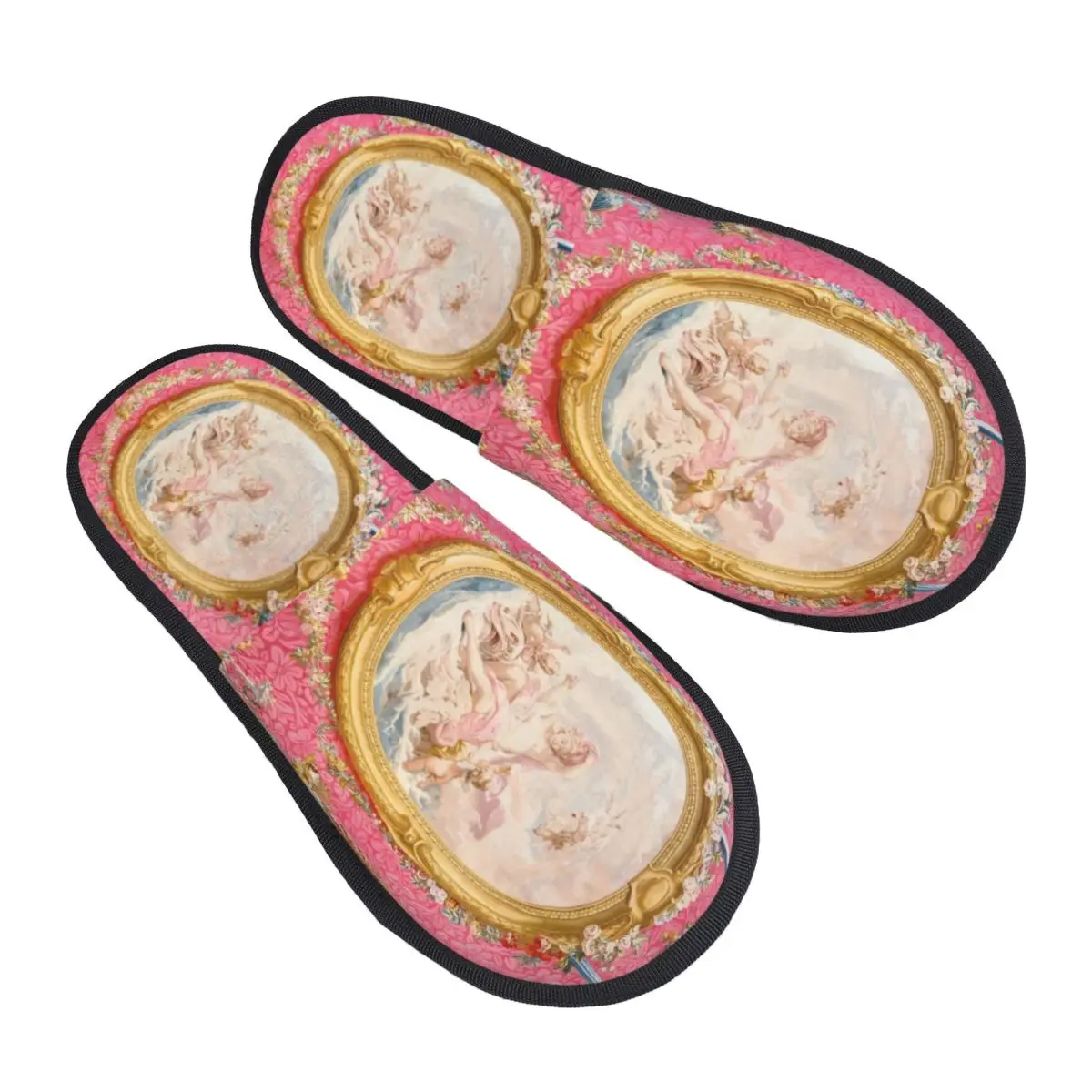 Chinelo antiderrapante rococó renascentista personalizado para mulheres, chinelos macios de espuma de memória, arte boucher quente, arte emergencial, Vênus