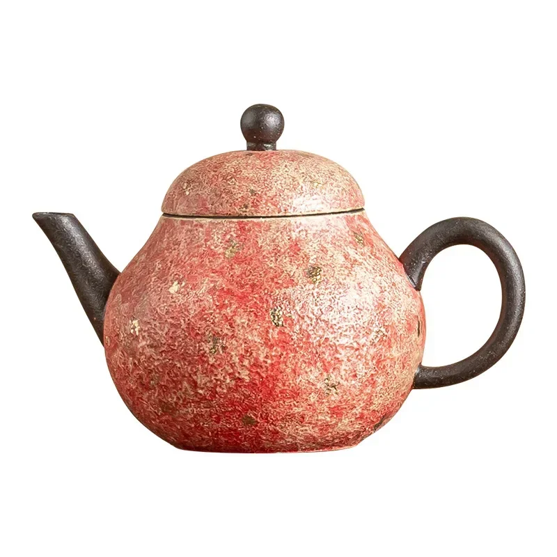 Colored Pottery Teapot Single Pot Multicolor Tea Infuser Cups High-end Household Ceramic Tea Set Anti-scalding Tea Set Gift Box