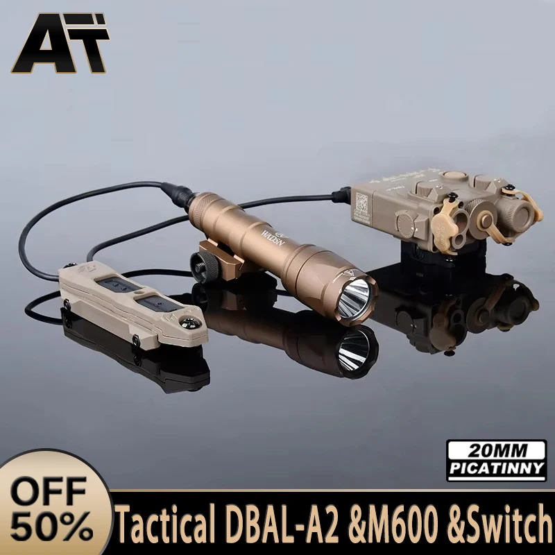 

Tacitcal DBAL A2 M300 M600 Flashlight Red Green Dot Laser Only Laser Pressure Switch Hunting Airsoft Weapon Light For 20mm Rail