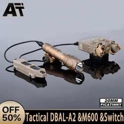 Tacitcal DBAL A2 M300 M600 Flashlight Red Green Dot Laser Only Laser Pressure Switch Hunting Airsoft Weapon Light For 20mm Rail