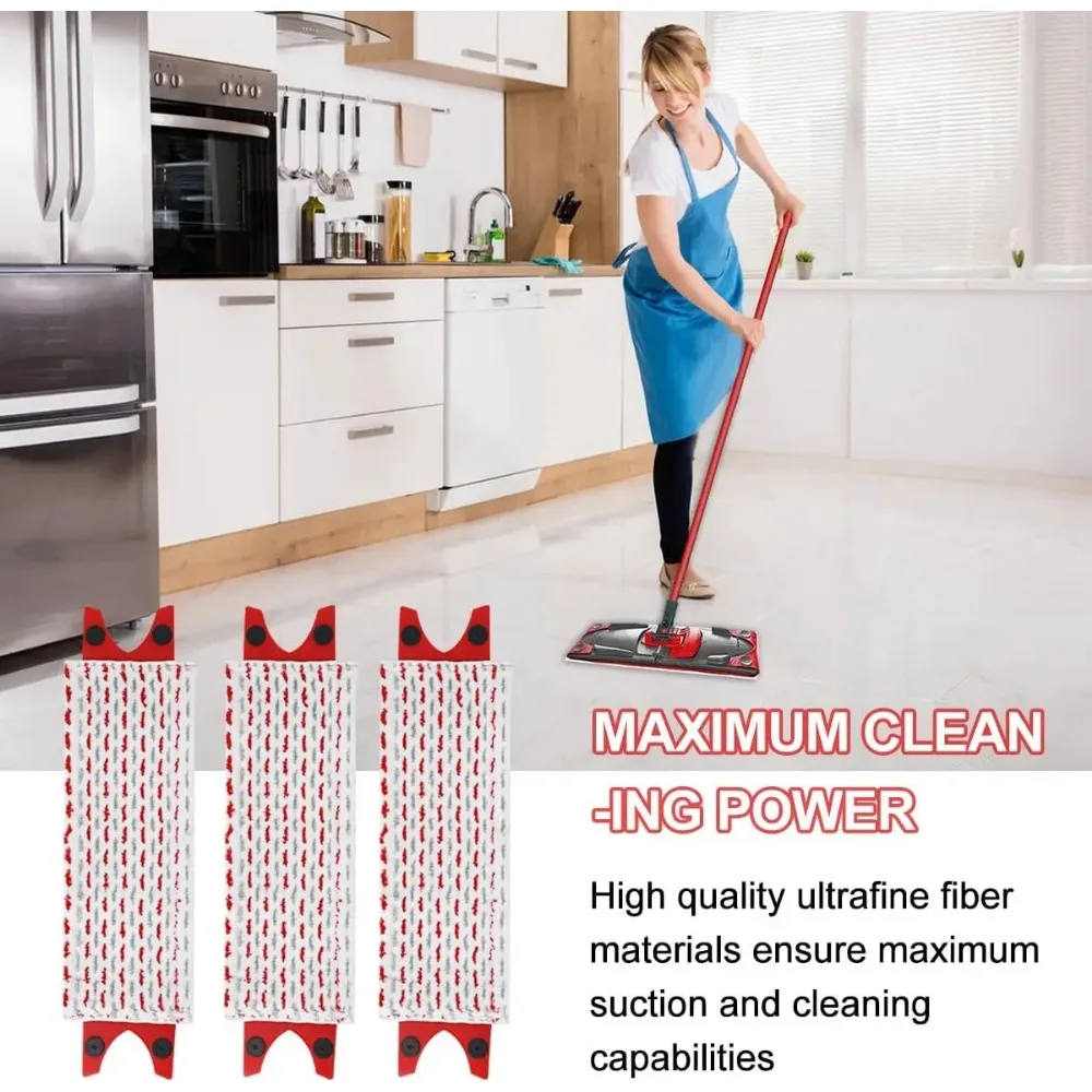 Microfibre Floor Mop Pads Mop Head for Vileda Ultramax/UltraMax Plus/Easy Wring UltraMax Wiper Replacement Floor Washable Cover