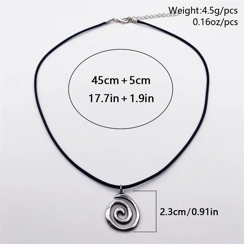 Punk Charms Jewelry Chains Vortex Swirl Pendant Necklaces Vintage Star Choker Women Fashion Goth Necklace Accessory Grunge