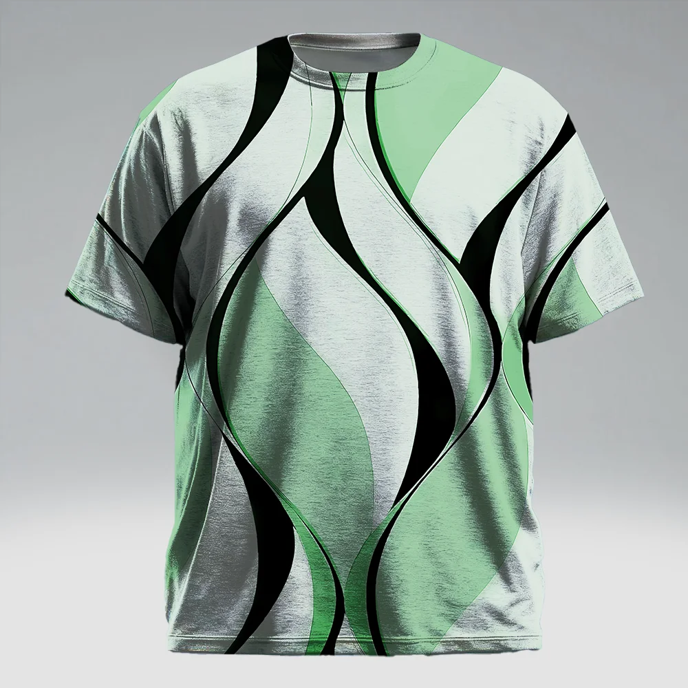 

Мужская футболка больших размеров S-9xl — визуальная футболка с коротким рукавом: Modern Bold — прочный материал, тонкие неоновые градиенты, дышащие,