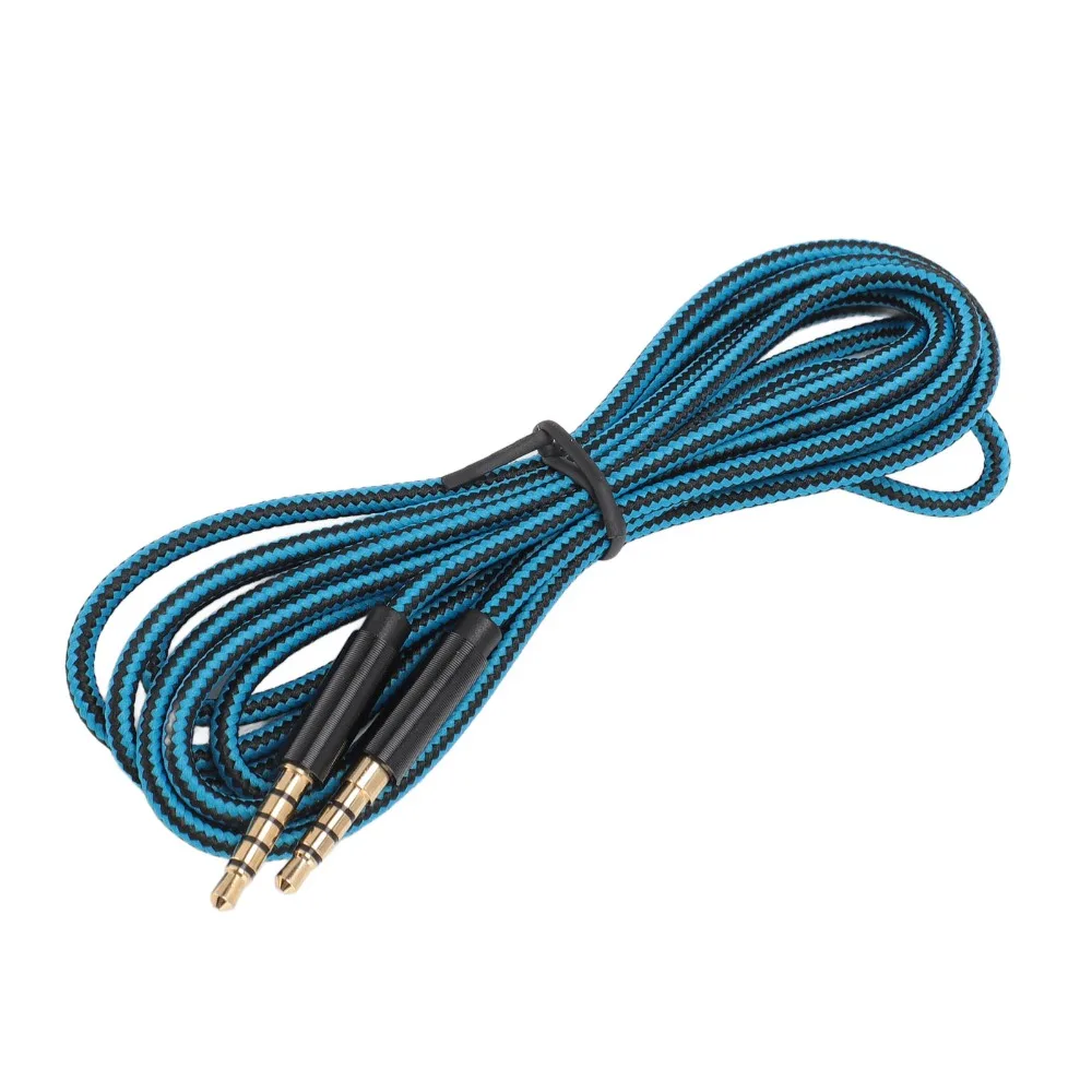 2m Length 3.5mm 5 Pole Plug To 4 Pole Plug Cable Gold Plated Gaming Headset Cable for Logitech Astro A10 A30 A40
