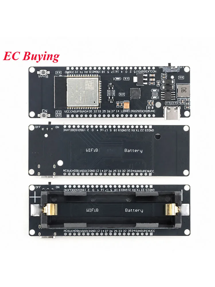 Płytka rozwojowa modułu ESP32 z WiFi, Bluetooth, kompatybilna z BLE, uchwyt na baterię 18650, do nauki, ewaluacji i sterowania przemysłowego. — zdjęcie produktu 7