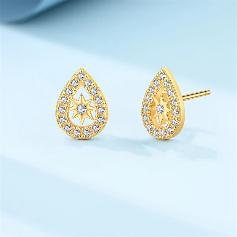 

Original 925 Sterling Silver Water Drop Exquisite Earrings Sparkling CZ Zircon Earrings Women Fine Birthday Jewelry Gifts