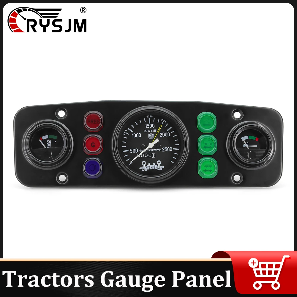 

Tractors 3 in 1 Gauge Kit Instrument Panel Water Temp Gauge Tachometer Fuel Level Gauge 650-95161000 For 12V Gasoline Tractors