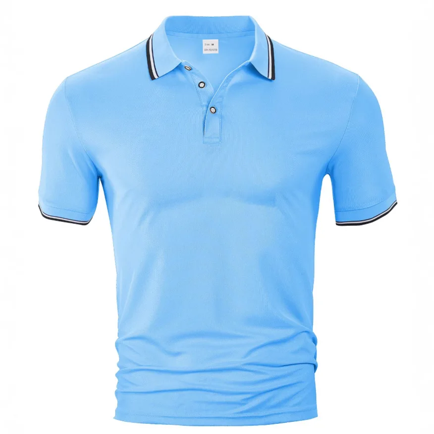 

2025 Summer Short-sleeved Men's Polo Shirt Loose Casual Breathable Lapel T-shirt Daily Wear-resistant Moisture-wicking