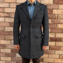 New Fashion Design Tailor Made Medium Long Heavy Wool Blend Coat For Men Coat For Men Coats For Winter Jackets For Men Woolen