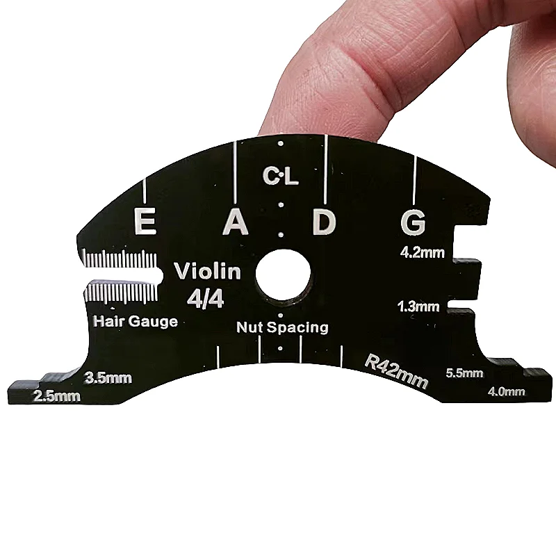 Cello Double Bass Viola Violin Bridge Shaping Tool String nut Spacing Marker & Bow RE-HAIR Gauge - Image 3