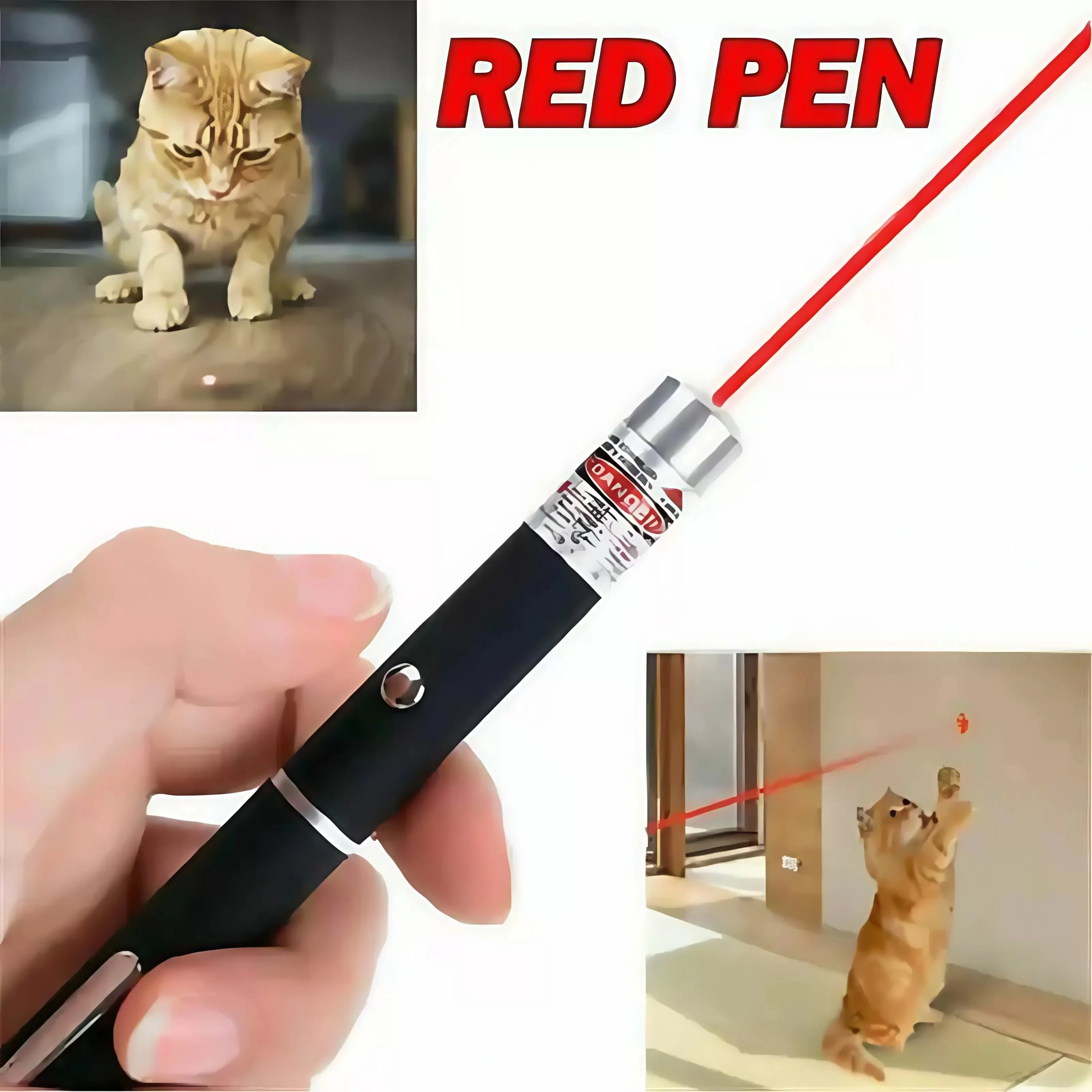 Red Laser Pointer Pen - 1000ft Long Range Single Point Laser for Cat/Dog Pet Toy, Outdoor Hiking & Presentation