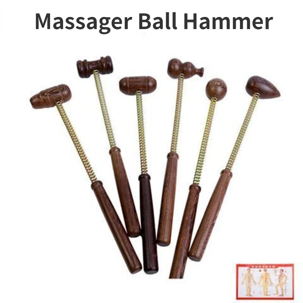 Portable Massager Ball Hammer Stimulating Point Stick Deep Tissue Massage Reduce Soreness Pressure Improves Blood Circulation