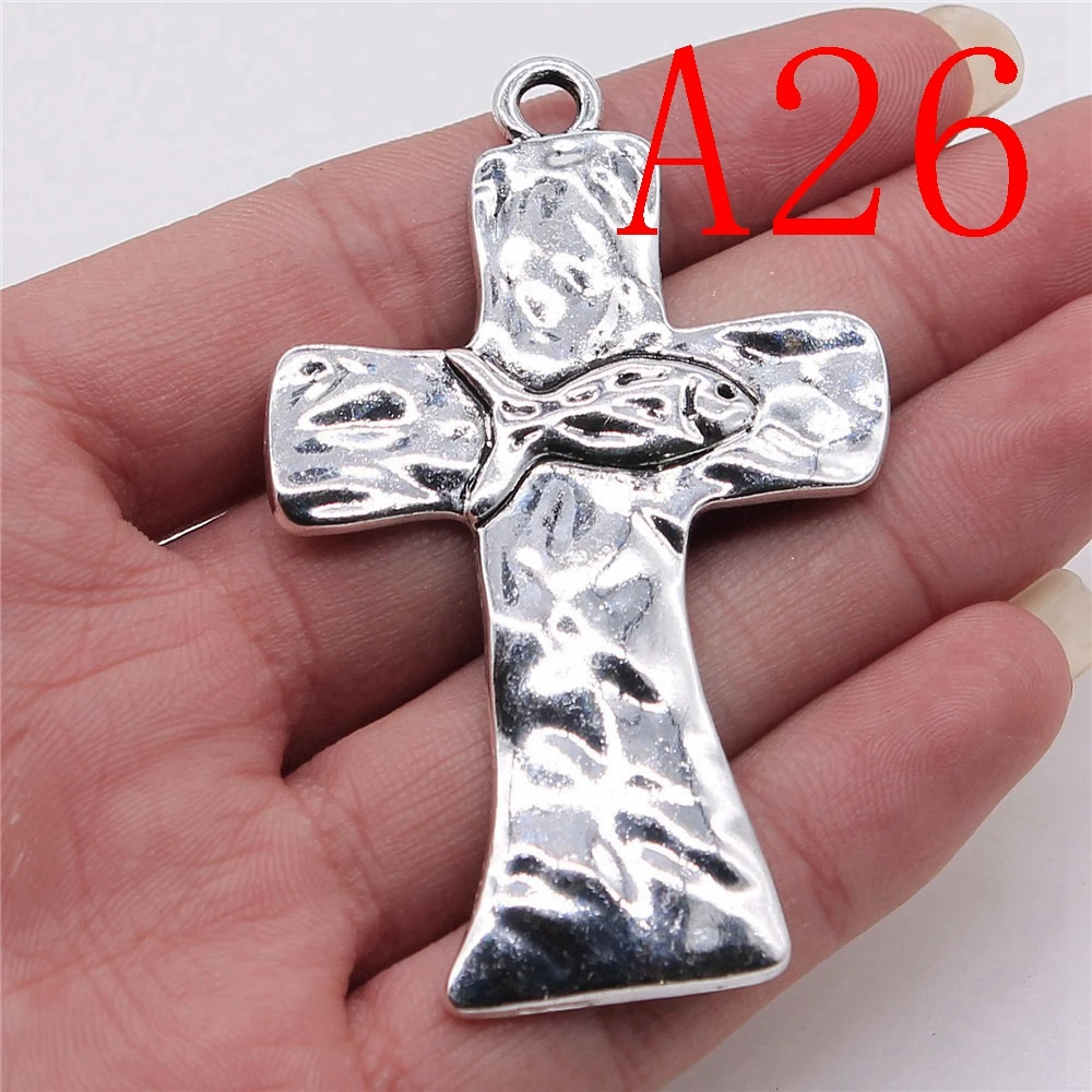 Big Cross Charms Decoration Vintage Jewelry Tools