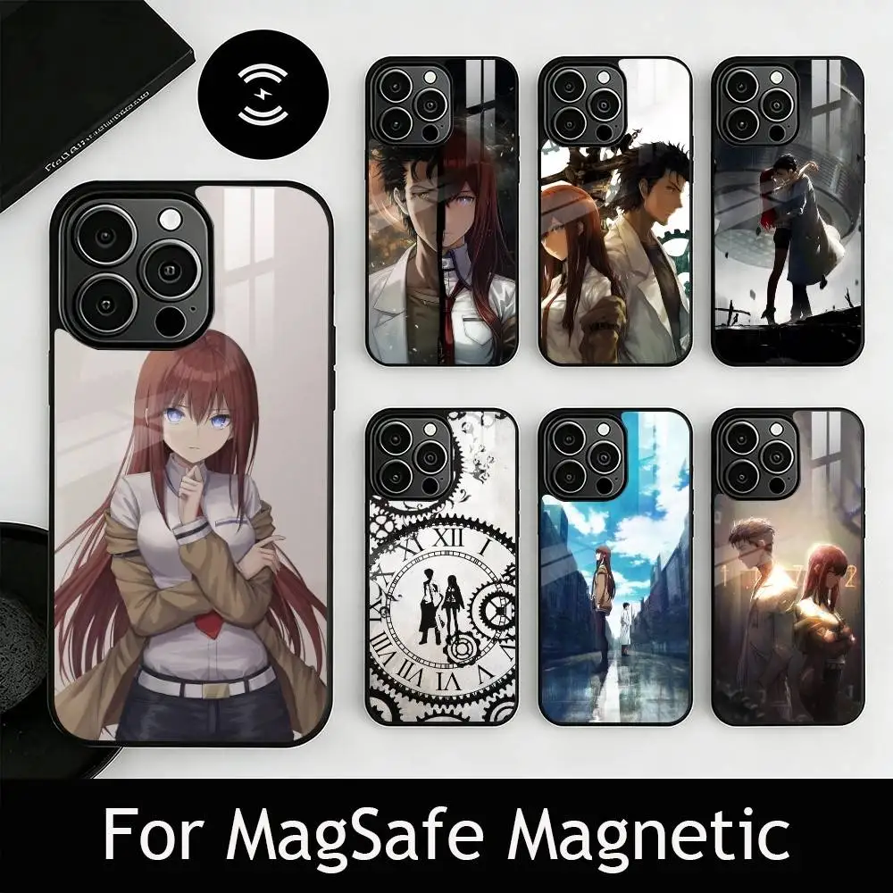 

S-Steins G-Gate Phone Case For iPhone17,16,15,14,13,12,11 Plus,Pro Magnetic with Magsafe Wireless Charging