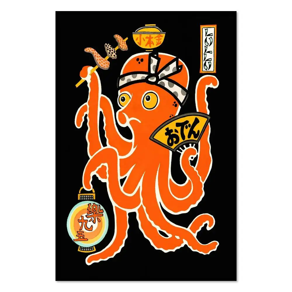 Octopus soup Poster Paper Print Home Living Room Bedroom Entrance Bar Cafe Art Painting Decoration