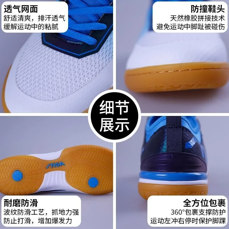 2024 New Table Tennis Shoes Men Women Blue Orange Indoor Court Shoe Unisex Top Quality Badminton Shoes Mens Sports Shoe