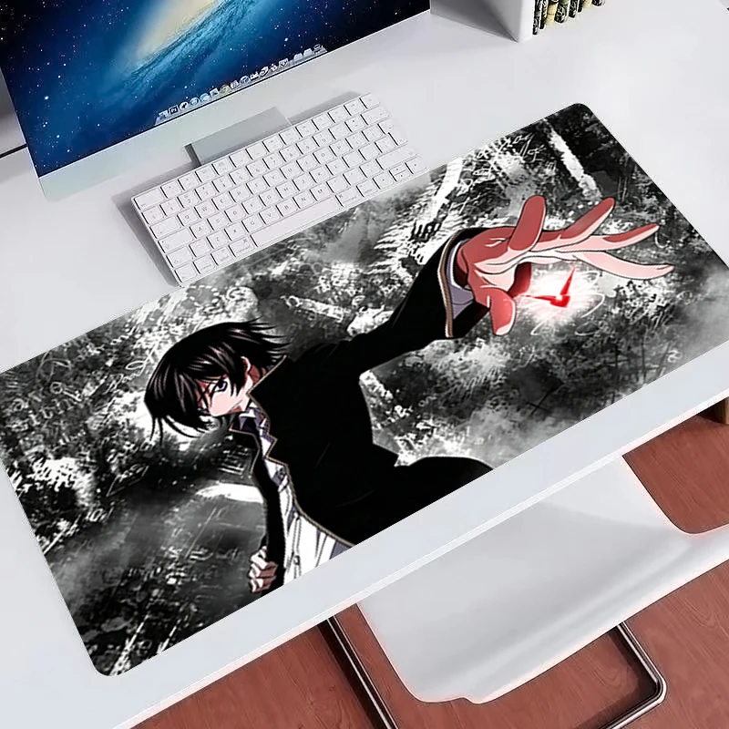 Big Mouse Pad Gamer Keyboard Pads Code Geass Anime Extended Mat Table Large Gaming Accessories Locking Edge Computer Mousepads