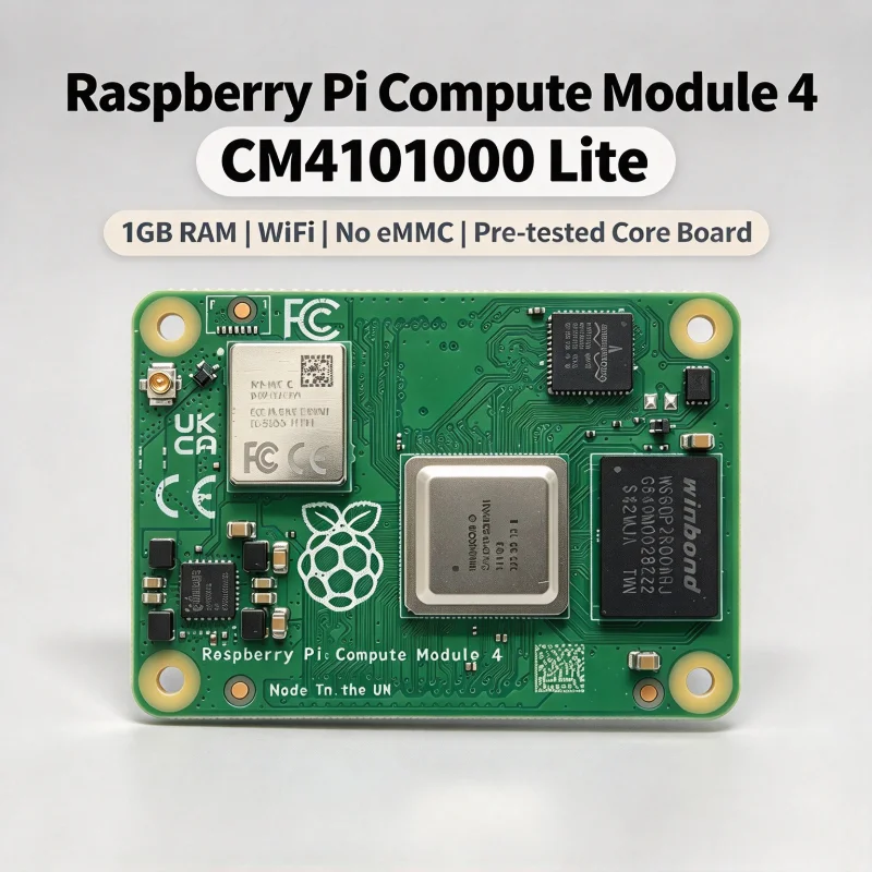 Raspberry Pi Compute Module 4 CM4101000 Lite 1gb Ram With Wifi No Emmc Core Board Pre-tested For Embedded Development Project