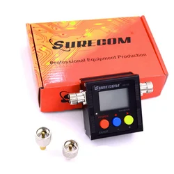 SURECOM-probador SW102S SWR, contador de potencia y frecuencia SO239, 125-525MHz, 120W máx. para Radio Ham, 2 adaptadores de conector, Kit de medidor