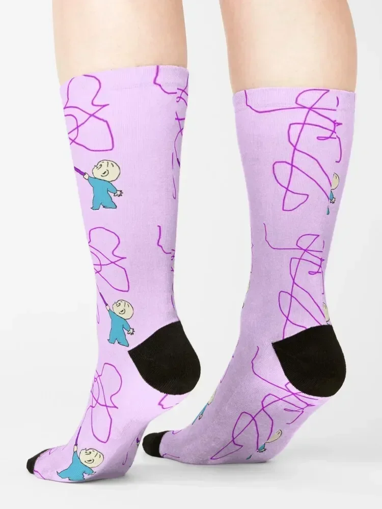 Harold and the purple crayon Socks Toe sports loose aesthetic shoes Socks Women Men's