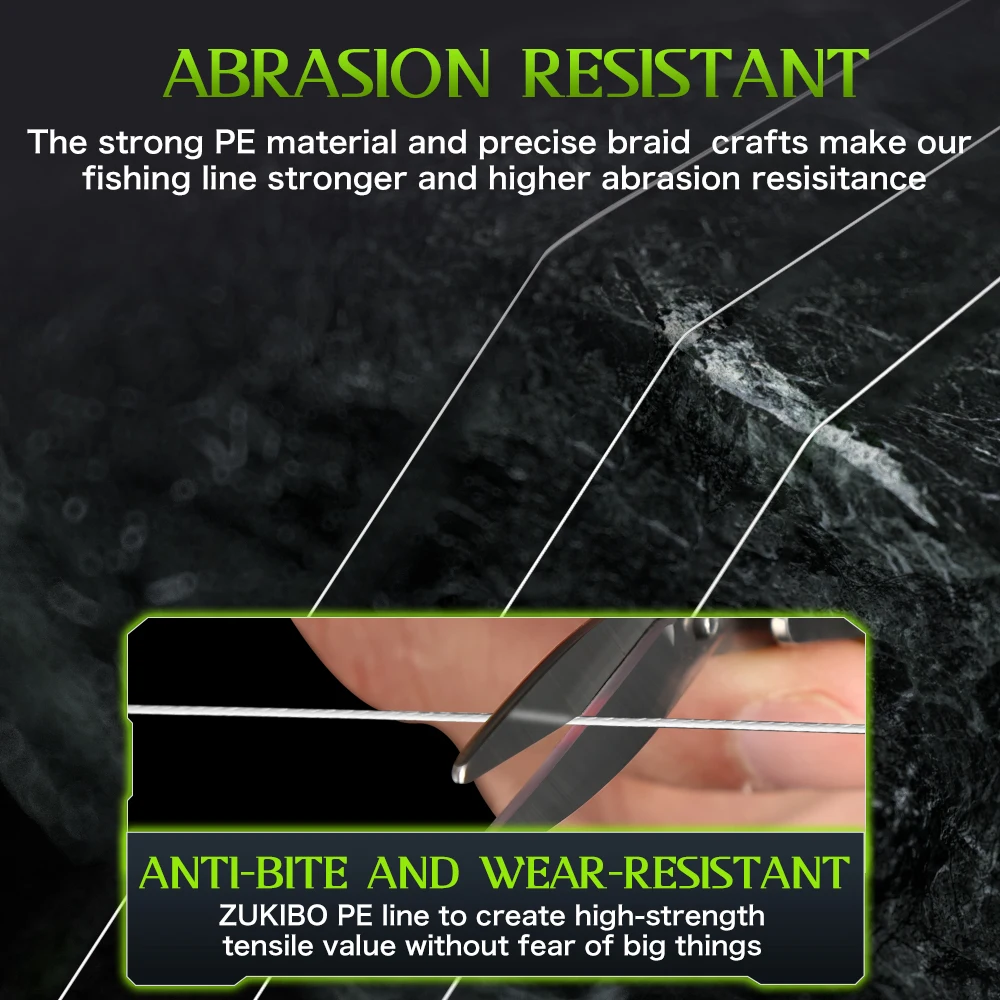 ZUKIBO Sedal de pesca Nano trenza láser ultrasuave - línea PE