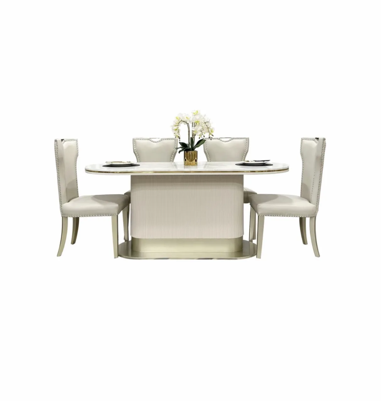 

American, light luxury, modern, solid wood, dining table, soft bag, backrest