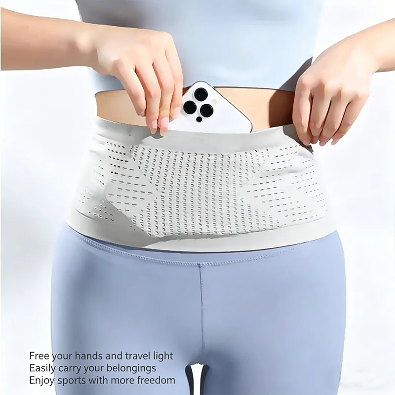 Seamless Invisible Running Waist Belt Bag Gym Bags Lightweight Invisible Mobile Phone Bags Portable Elastic Run Cycling Bag