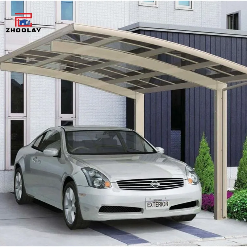 Villa Community Outdoor Windproof and Sunscreen Sunshade Electric Vehicle Parking Aluminum Alloy Car Shed