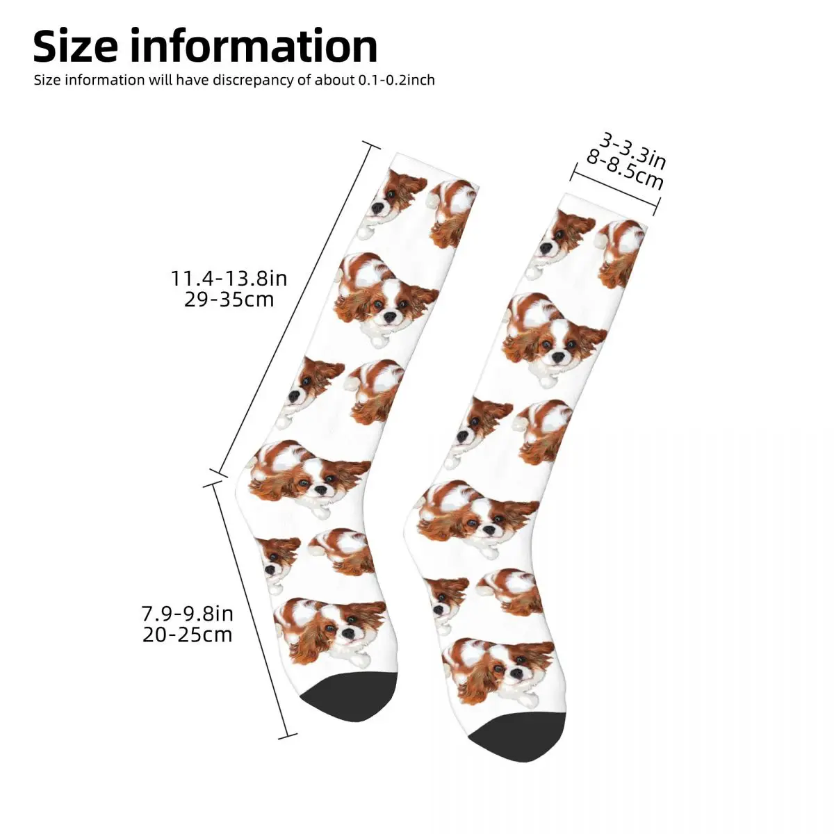 Cavalier King Charles Spaniel Looking Up Socks Harajuku Sweat Absorbing Stockings All Season Long Socks Accessories Unisex Gifts