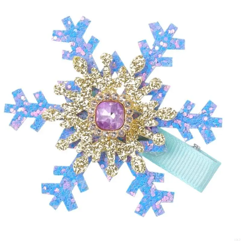 Zoete glitter haarspeldjes delicate kristallen haarclip voor vrouwen meisjes sneeuwvlok haarornament zoete haarspeld
