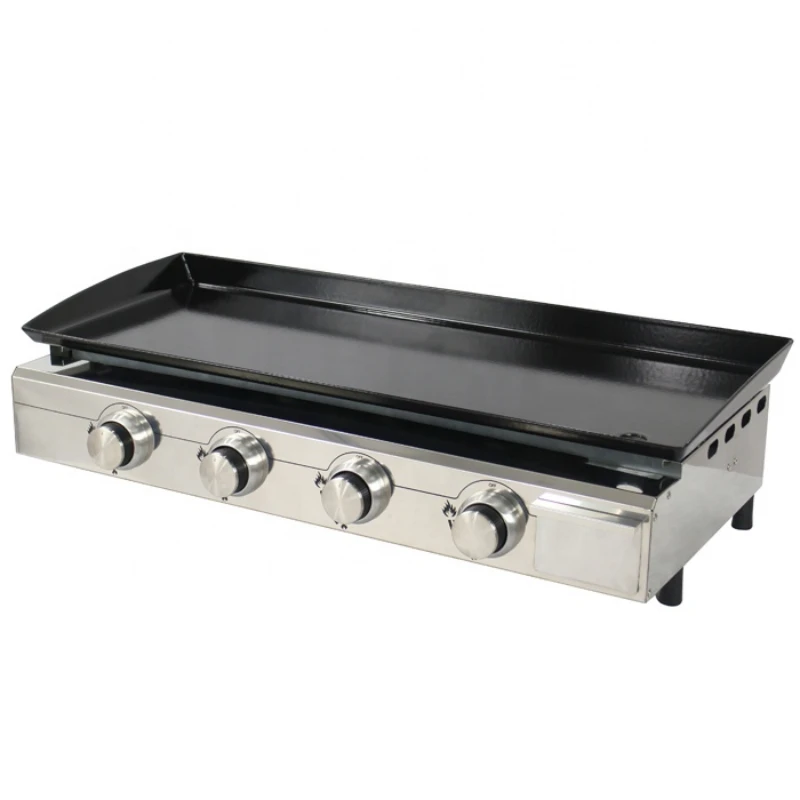 4 burnes outdoor stainless steel LPG gas plancha, gas bbq grill