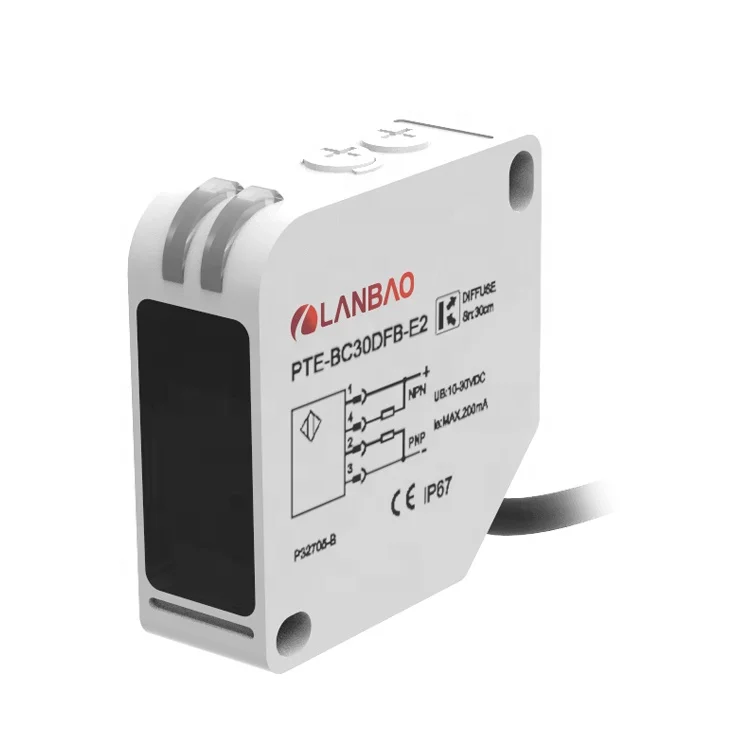 Lanbao PTE-BC200DFB Optical Parking Sensor Diffuse Reflection Photoelectric Car Detection Vehicle Position Sensor