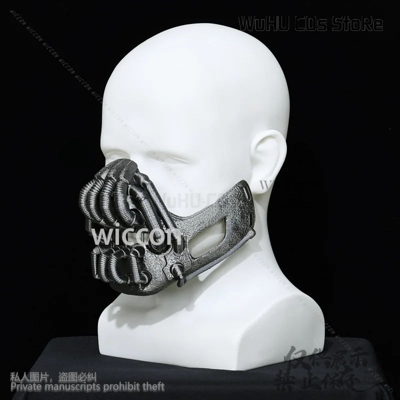 Black Skull Mask Horror Dark Anime Movie Knight Cosplay Bane 3D Polylactic Acid Halloween Christmas Party Man Cos