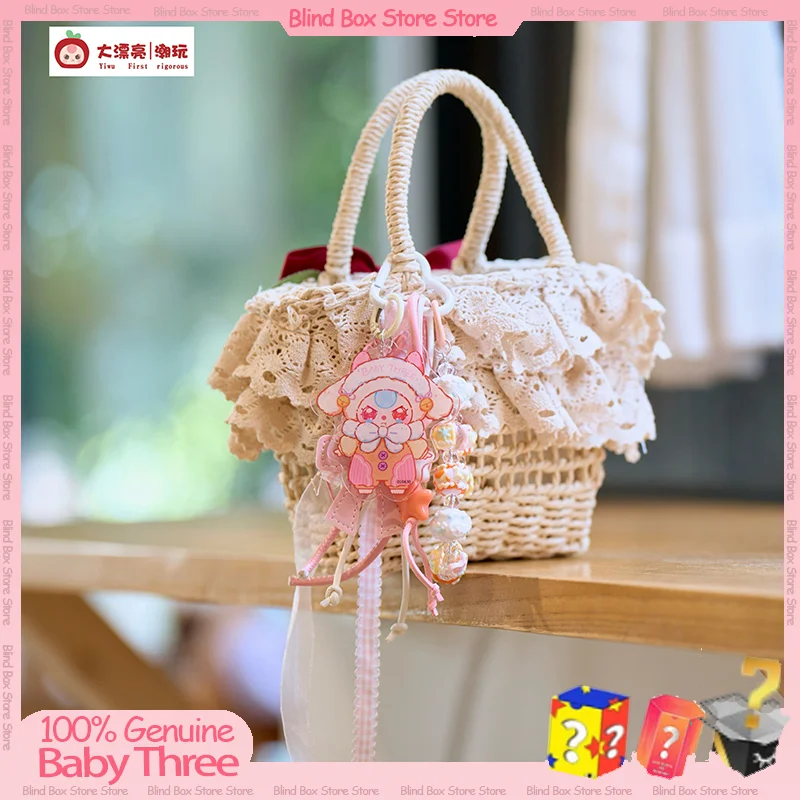 

New Genuine Baby Three Bag Charm Series Blind Box Baby Three Keychain Soft Vinyl Kawaii Doll Figure Mystery Box Collection Gifts