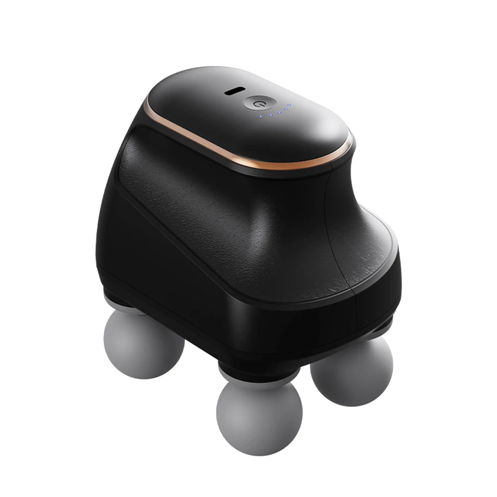 

1pc Portable Mini Massage Fascia Gun Relaxing Should Back Leg Full-body 4-head Deep Vibrating Muscle Home SPA Sport Relaxation