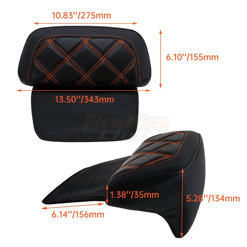 Motorbikes Razor Chopped Backrest Pad Motorcycle Tour Pak Pack Backrest For Harley Touring Road King Electra Glide 2014-2022