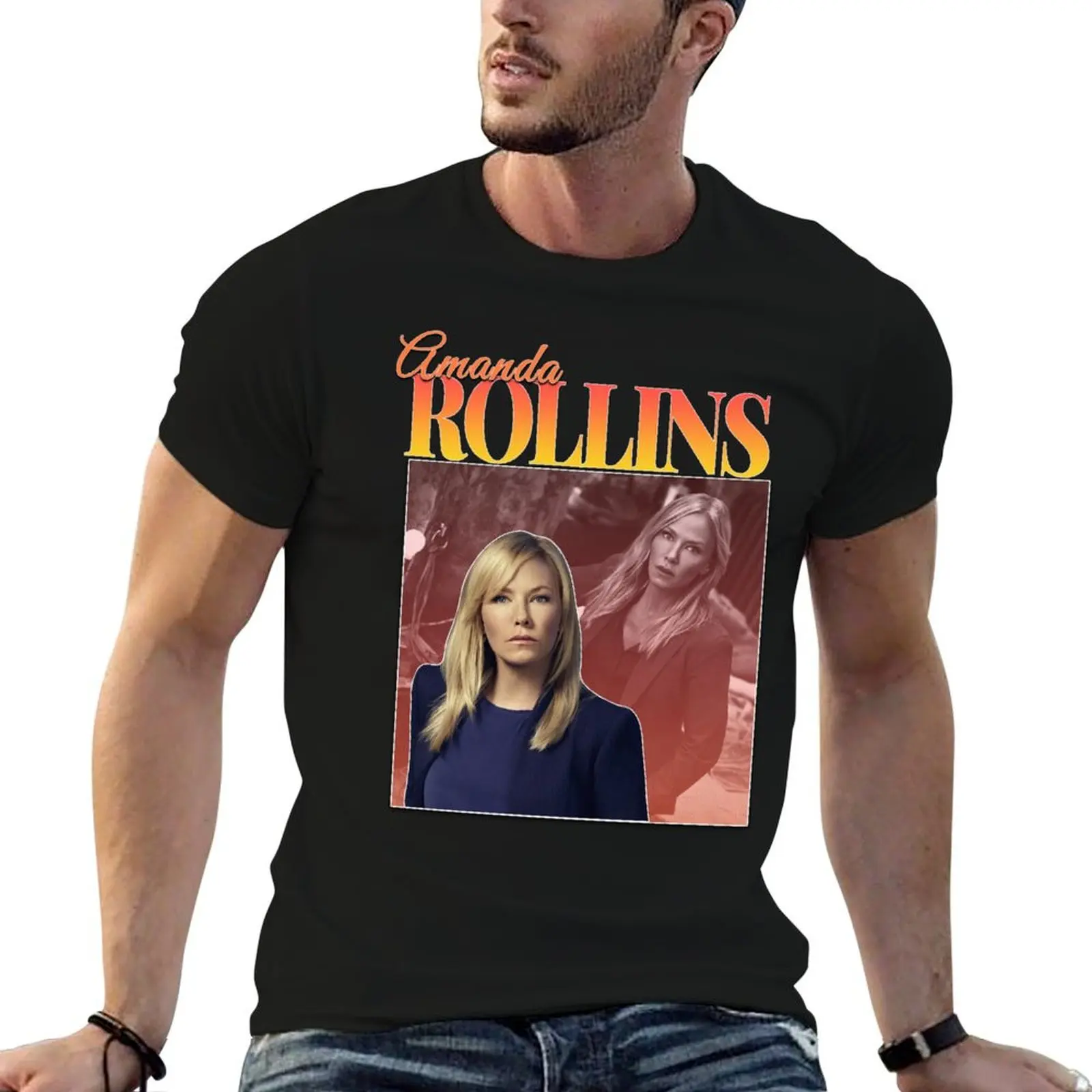 Amanda Rollins 90s Inspired Vintage Homage T-Shirt affliction shirts customs plain black t shirts men