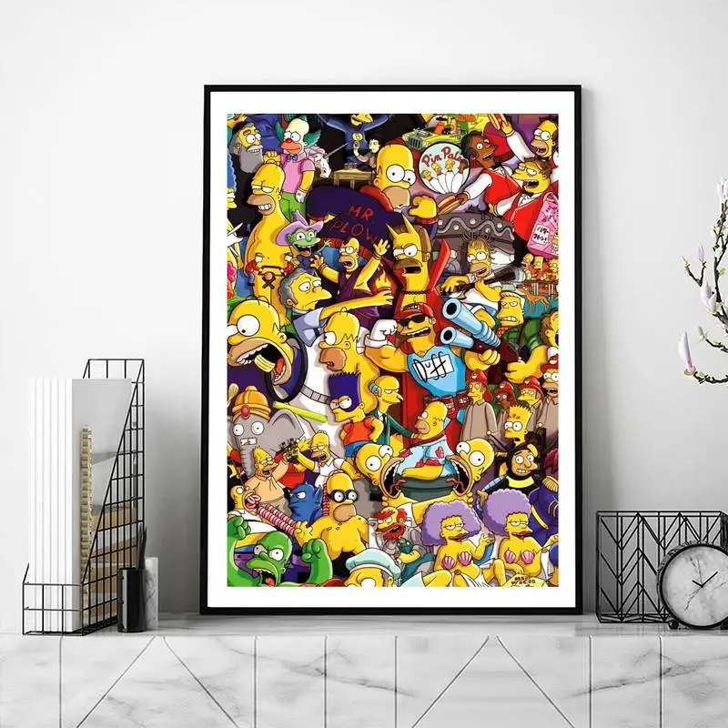 Cute-S-Simpson-Cartoon POSTER Poster Prints Wall Pictures Living Room Home Decoration Small