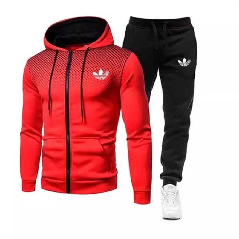 New Cross border Sports Set Two piece Casual Hoodie Foreign Trade Men\'s Hoodie Style Sportswear Spring and Autumn