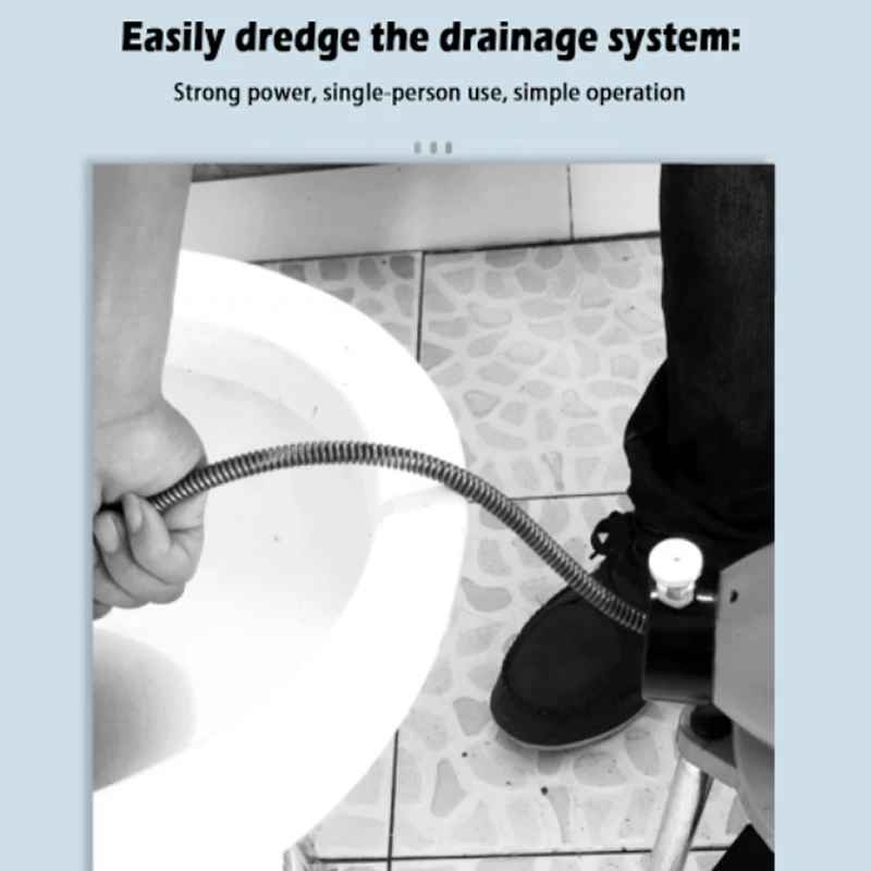 Electric Household & Commercial Pipeline Dredger Sewage Toilet Floor Drain Cleaning Machine Professional Dredging Equipment