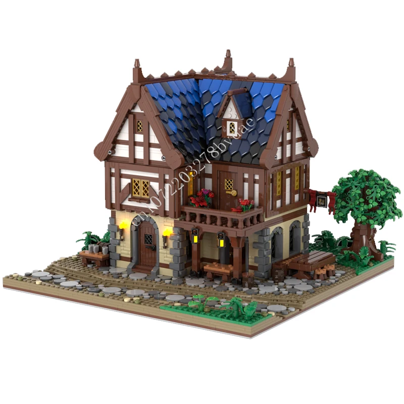 

4783PCS Medieval Tavern MOC streetview Holiday Puzzles Sets Architecture Assembly Christmas Birthday Toys Gifts for Kids Ages