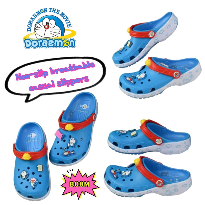Nouvelles pantoufles Doraemon créatives et personnalisées, antidérapantes, respirantes, décontractées, de haute qualité, mignonnes, pour la maison, la plage et l'extérieur