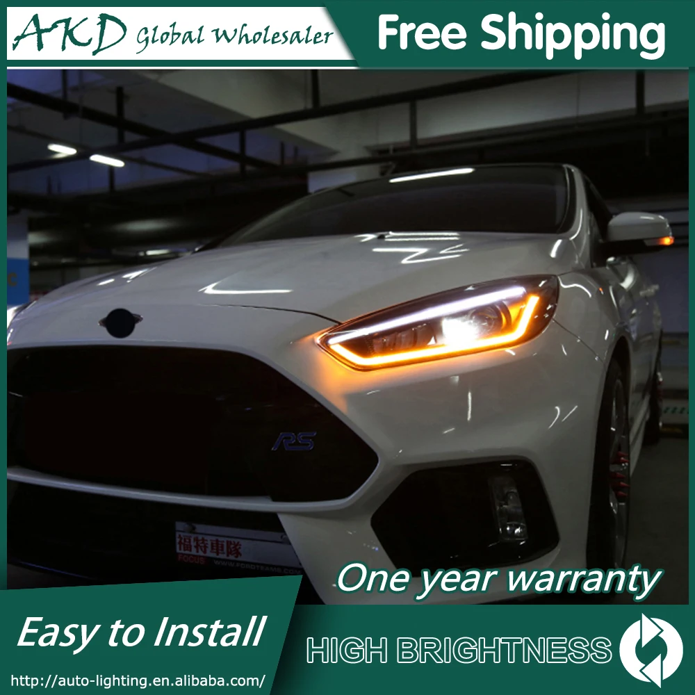 

Car Lights For Focus 2015-2018 Sedan Hatchback LED Headlights Modification Upgrade DRL Dynamic Turn Signal Lamp Assembly