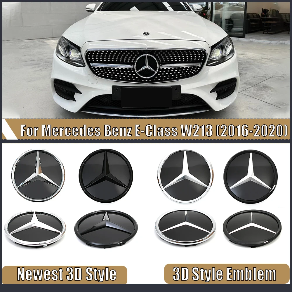 

3D Front Grille Star Emblem For Mercedes Benz E-Class W213 2016-2020 E200 E250 E300 E350 E400 E450 Illuminated Logo