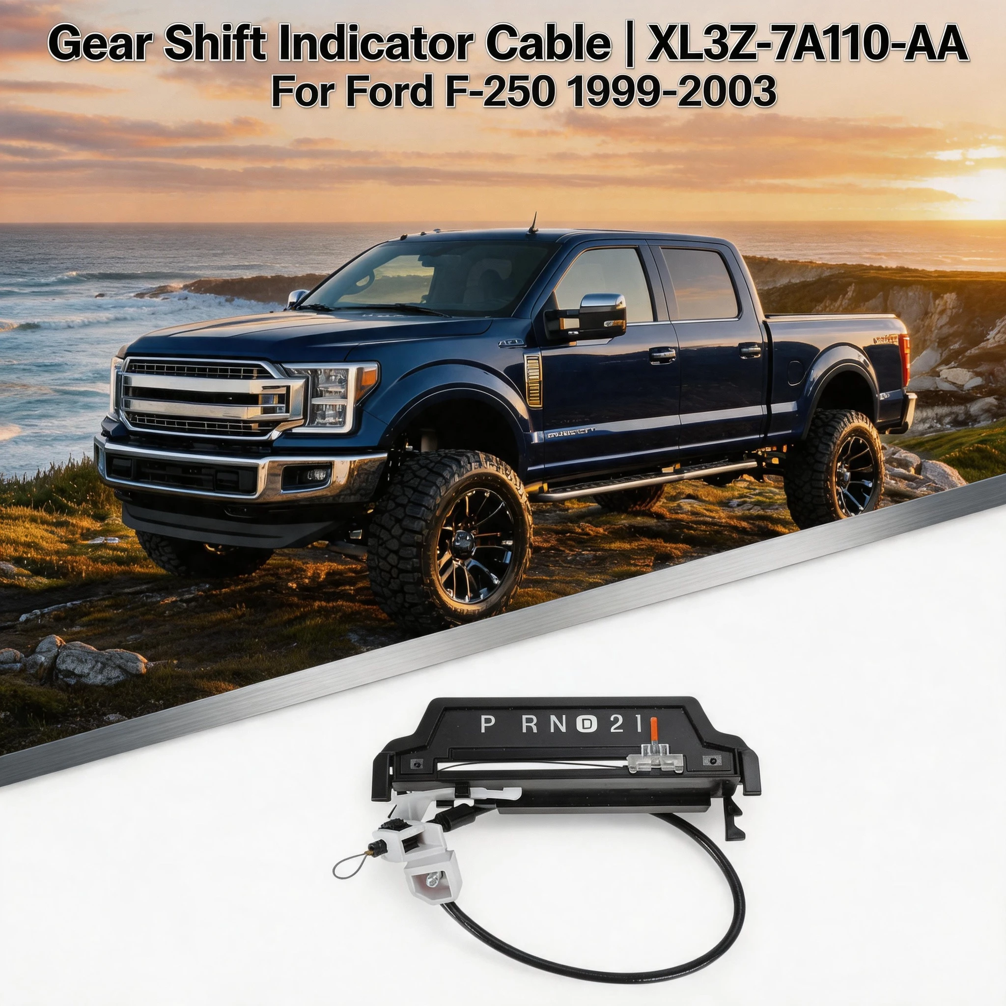 For Ford F-250 Gear Shift Indicator Cable XL3Z-7A110-AA 1999 2000 2001 2002 2003 Transmission Control Modules XL3Z7A110AA