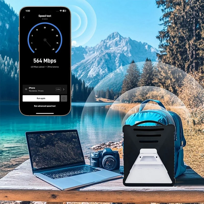 BAAG-Per Starlink Mini Custodia protettiva in silicone Custodia protettiva antiurto e antigoccia da viaggio a copertura totale